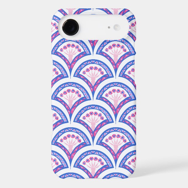 blue floral damask pattern  Case-Mate iPhone case (Back)