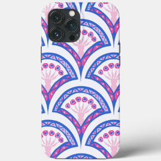 blue floral damask pattern iPhone 13 pro max case