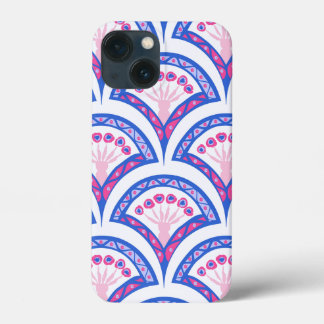 blue floral damask pattern iPhone 13 mini case