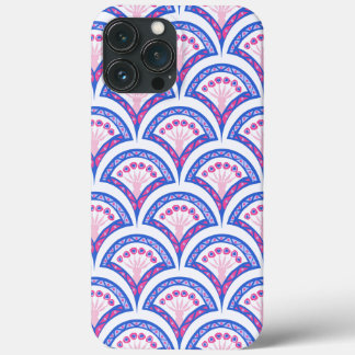 blue floral damask pattern iPhone 13 pro max case