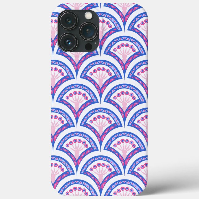 blue floral damask pattern  Case-Mate iPhone case (Back)