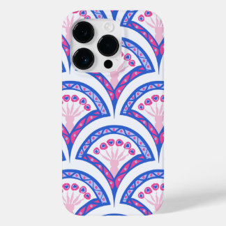 blue floral damask pattern Case-Mate iPhone 14 pro case