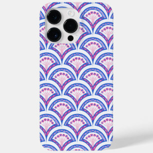 blue floral damask pattern Case-Mate iPhone 14 pro max case