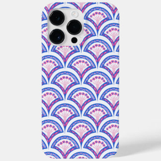 blue floral damask pattern Case-Mate iPhone 14 pro max case