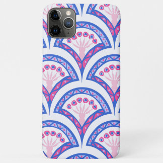 blue floral damask pattern iPhone 11 pro max case