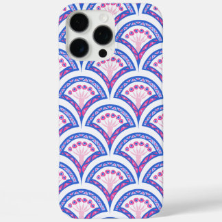 blue floral damask pattern iPhone 16 pro max case
