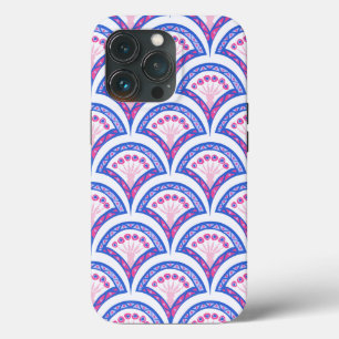 blue floral damask pattern  iPhone 13 pro case