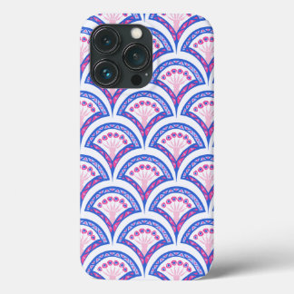 blue floral damask pattern iPhone 13 pro case