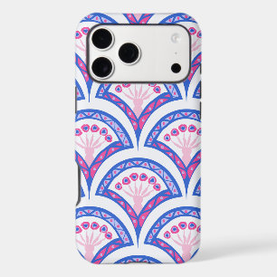 blue floral damask pattern iPhone 17 pro max case
