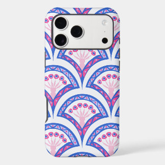 blue floral damask pattern  iPhone 17 pro max case