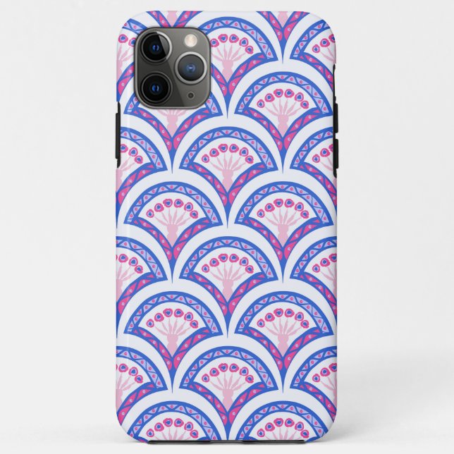 blue floral damask pattern  Case-Mate iPhone case (Back)