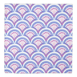 blue floral damask pattern  duvet cover