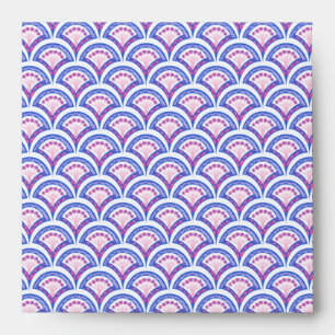 blue floral damask pattern  envelope