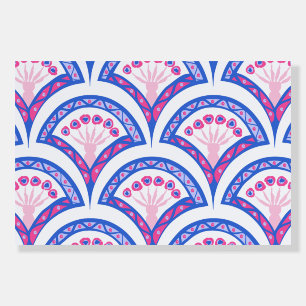 blue floral damask pattern foam board