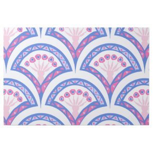 blue floral damask pattern gallery wrap