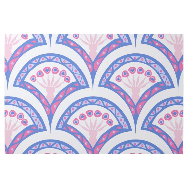 blue floral damask pattern  gallery wrap (Front)