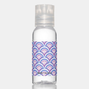 blue floral damask pattern hand sanitizer