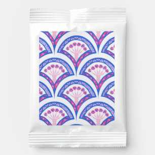 blue floral damask pattern  hot chocolate drink mix
