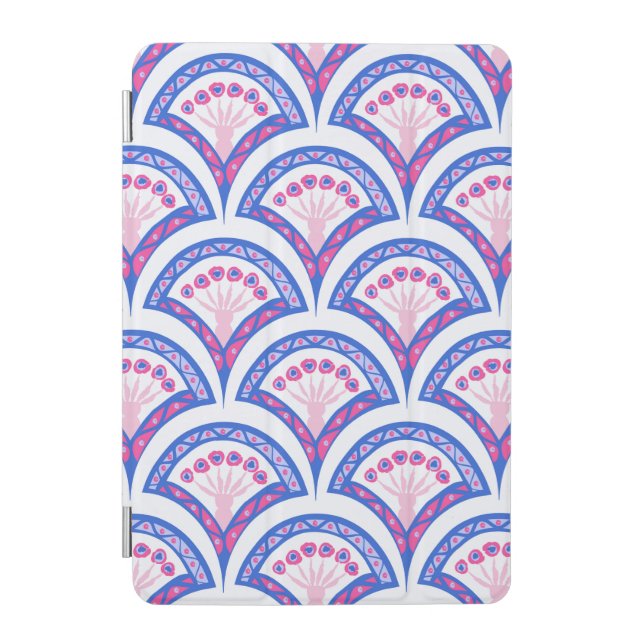 blue floral damask pattern  iPad mini cover (Front)
