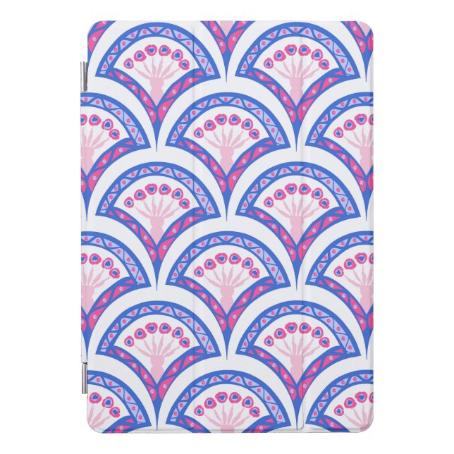 blue floral damask pattern  iPad pro cover (Front)