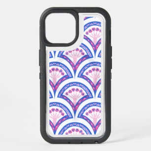 blue floral damask pattern iPhone 15 case
