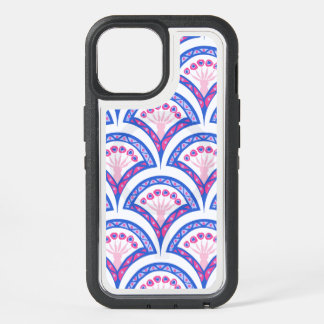 blue floral damask pattern iPhone 15 case