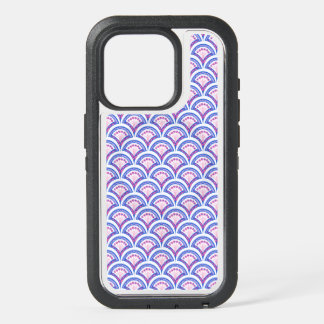blue floral damask pattern iPhone 15 pro case