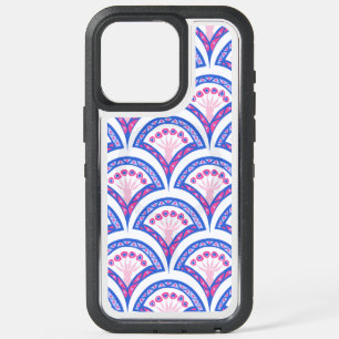 blue floral damask pattern  iPhone 15 pro max case