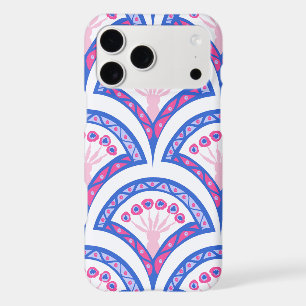 blue floral damask pattern iPhone 17 pro max case