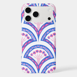 blue floral damask pattern iPhone 17 pro max case