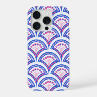blue floral damask pattern iPhone 15 pro case