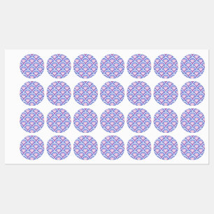 blue floral damask pattern labels