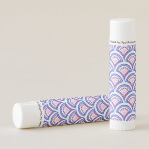 blue floral damask pattern lip balm