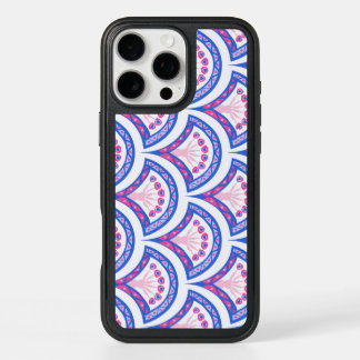 blue floral damask pattern iPhone 16 pro max case