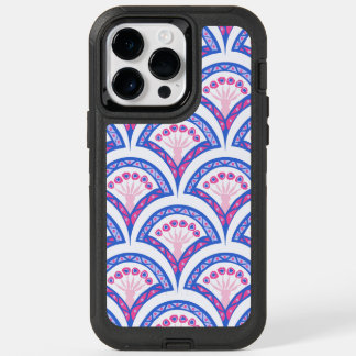 blue floral damask pattern OtterBox iPhone 14 pro max case