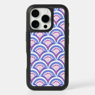 blue floral damask pattern iPhone 16 pro case