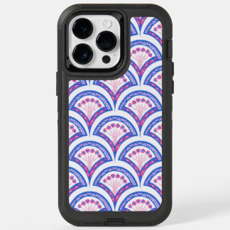 blue floral damask pattern OtterBox iPhone 14 pro max case