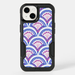 blue floral damask pattern OtterBox iPhone 14 case