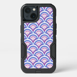 blue floral damask pattern iPhone 13 case
