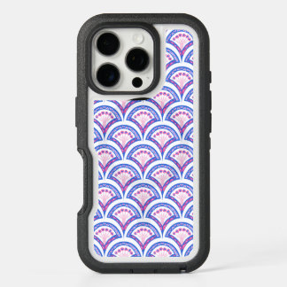 blue floral damask pattern iPhone 16 pro case