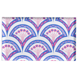 blue floral damask pattern  place card holder