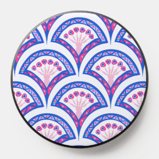 blue floral damask pattern PopSocket