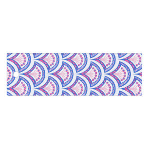 blue floral damask pattern ruler