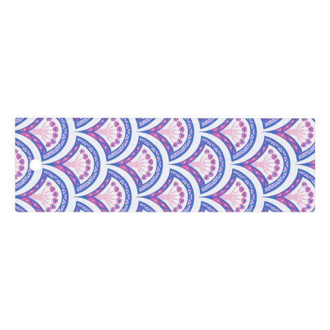 blue floral damask pattern  ruler (Front)