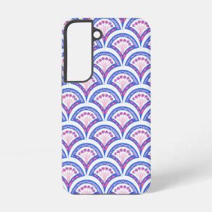 blue floral damask pattern  samsung galaxy s22 case