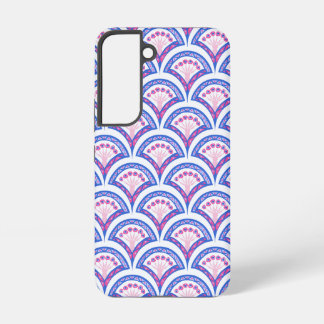 blue floral damask pattern samsung galaxy s22 case