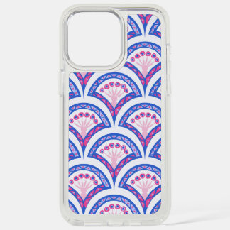 blue floral damask pattern iPhone 15 pro max case