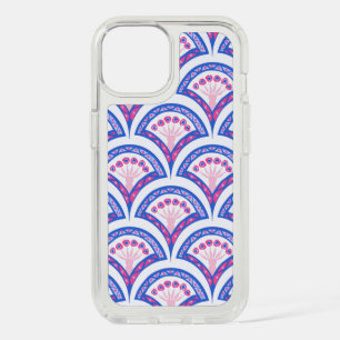 blue floral damask pattern iPhone 15 case