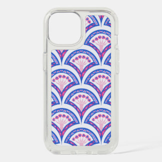 blue floral damask pattern iPhone 15 case