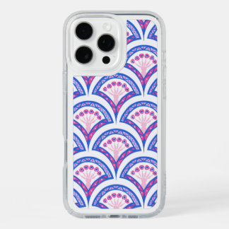 blue floral damask pattern iPhone 16 pro max case